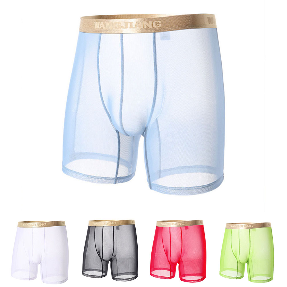 Boxer Shorts Modal - Мужские сетчатые прозрачные тонкие бесшовные боксеры